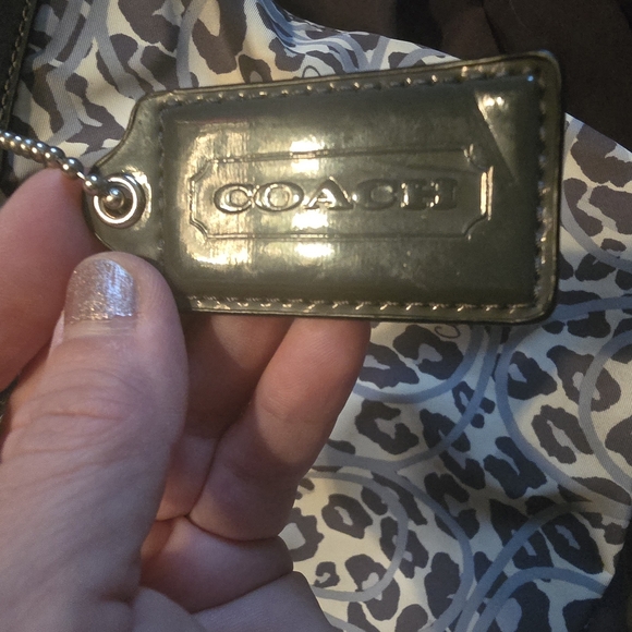 Coach Leopard Print Tote Bag And Wallet Set - Black and Gray - Picture 2 of 15